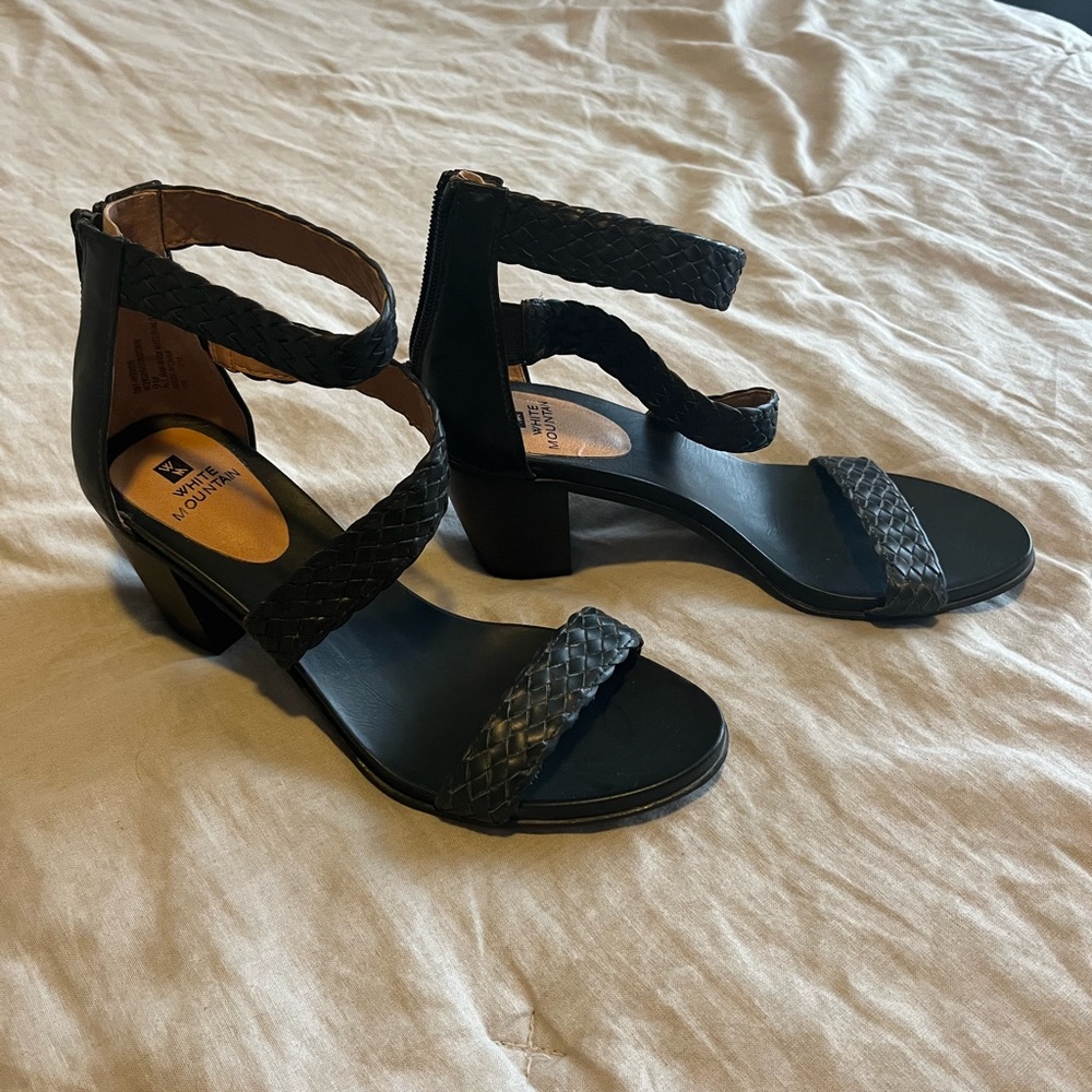 White Mountain black heels